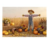 YongFoto 3x2,5m Fondo de Acción de Gracias de otoño Fondo de fotografía de Campo de Trigo de espantapájaros Decoración para Fiesta de la Cosecha Accesorios de Estudio para Cabina de Fotos de Retrato