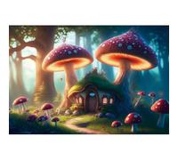 YongFoto 3x2m Bosque de Cuento de Hadas Fondo Casa encantada Woodland Mushroom Meadow Árboles La luz del Sol Mundo Maravilloso Fondo de fotografía para niños Cumpleaños Baby Shower Photo Props