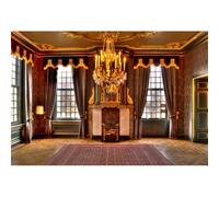 YongFoto 3x2m Fondo de Fotografia Castillo Palacio Lujo Chimenea Droplight French Sash Carpet Cortina Vintage Archicultura Europea Interior Telón de Fondo Fiesta Boda Estudio Fotográfico Accesorios