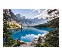 YongFoto 3x2m Fondo fotográfico escénico Paisaje de montaña Fondo Bosque Lago Cielo Fotografía de Naturaleza Fondos de Estudio para Adultos Senderismo Pintoresco Accesorios para sesión de Fotos