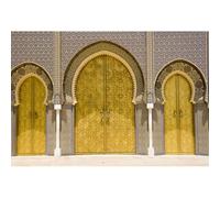 YongFoto 3x2m Fondo para fotografía Arquitectura islámica Palacio Real Entrada Dorada Puerta Arqueada Fondo fotográfico para Religión Tradicional islámica Cultura Viajes Retrato Estudio