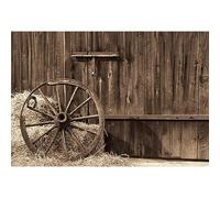 YongFoto 3x2m Fondos Fotograficos El Coche del Vintage Paja del Granero Straw Bale el Interior Madera del otoño del Grunge del tablón Grunge Fondos para Fotografia Fiesta Boda Estudio Fotográfico