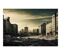 YongFoto 3x2m Temática apocalíptica Fondo para fotografía Ciudad en ruinas Arquitectura devastada Sombrío Estudio fotográfico Fondos para Adultos Día del Juicio Final Suministros para fotomatón