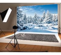 YongFoto 3x2m Vinilo Fondos Fotograficos Navidad Árbol Rural Cubierto de Nieve Feliz Navidad Fondos para Fotografia Fiesta Niños Boby Boda Adulto Retrato Personal Estudio Fotográfico Accesorios