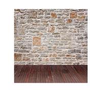 YongFoto 3x3m Vinilo Fondo de Fotografia Habitación con Muro de Piedra y Piso de Madera Pared de Ladrillo Creativa Telón de Fondo Adultos Niños Personal Portrait Studio Props