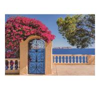 YongFoto 4,5x3m Vinilo Fondo de Fotografia Naturaleza Paisaje Montaña Campo de Hierba Casa Cielo Azul Telón de Fondo Fiesta Niños Boby Retrato Personal Estudio Fotográfico