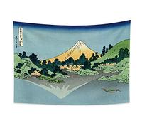 YONGFOTO Tapiz Japones Ukiyo-e Monte Fuji 36 Vistas Habitación Colgar de la Pared el Fuji refleja en el Lago de El Paso de Misaka Mural Lamina Japonesa Pintura Hokusai Cuadro 150x100cm