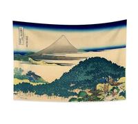 YONGFOTO Tapiz Japones Ukiyo-e Monte Fuji 36 Vistas Habitación Colgar de la Pared la Costa de las Siete Ligas en Kamakura Mural Japonesa Pintura Hokusai Cuadro 150x100cm