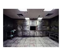 YongFoto Telón de fondo de hospital abandonado de 7 x 5 pies, morgue, casilleros destrozados, cama de operación, suelo de sangre, fondo de fotografía aterrador, casa encantada, sala de escape, fiesta