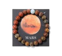 YONGHONGKEJI Pulsera De Planetas Sistema Solar Universo Galaxia Pulseras De Cuentas De Piedra Natural para Mujer Brazalete Elástico Pulseras De Ocho Planetas Estrella Guardiana para Hombres Regalos