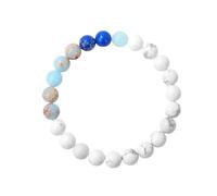 YONGHONGKEJI Pulsera De Planetas Sistema Solar Universo Galaxia Pulseras De Cuentas De Piedra Natural para Mujer Brazalete Elástico Pulseras De Ocho Planetas Estrellas Guardianas para Hombres Regal