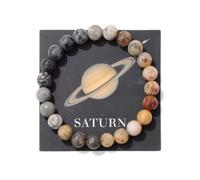 YONGHONGKEJI Pulsera De Planetas Sistema Solar Universo Galaxia Pulseras De Cuentas De Piedra Natural para Mujer Brazalete Elástico Pulseras De Ocho Planetas Estrellas Guardianas para Hombres Regal