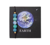 YONGHONGKEJI Pulsera Planetaria Sistema Solar Universo Galaxia Pulseras De Cuentas De Piedra Natural para Mujer Brazalete De Cuerda Ajustable Pulseras De Ocho Planetas Estrella Guardiana para Hombre