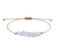 YONGHONGKEJI Pulseras De Chakras para Mujer Pulsera De Cristal Natural De Colores para Los 7 Chakras Brazaletes De Piedras Preciosas Irregulares Pulseras De Cuerda Ajustables con Chips De Cristal Re