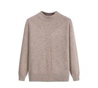 YONGHONGKEJI Suéter De Punto para Señora Mayor De Mediana Edad Y Anciana Cuello Alto Jersey De Manga Larga Capa Base Suave Y Ligera Prendas De Punto Regalos para Abuelas Camello L