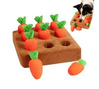 Yongmcxhhj Alfombra de olfato con Zanahorias, Alfombra Olfativa para Perros con 9 Piezas de 8.5cm de Zanahoria, Alfombra de Felpa con Rábano para Juegos Olfativos para Perros, Juguetes Interactivo