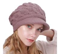 Yongmcxhhj Boina con ala para Mujer - Sombreros de Lana Holgados de | Gorros cálidos de Invierno con Visera Sombrero de Elegante de esquí para Mujeres niñas