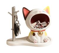 Yongmcxhhj Cuenco para dulces de gatos, figura decorativa de gato de la suerte, escultura decorativa, estante para llaves, cuenco para dulces, salón, dormitorio, aparador, decoración