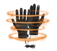 Yongmcxhhj Guantes calefactables para moto, calentadores de manos USB, manoplas para pantalla táctil, guantes para ciclismo, adecuados para invierno, gimnasio, entrenamiento, trabajo, levantamiento de
