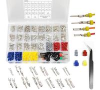 Yongmcxhhj Kit De Conectores Eléctricos 21 Tipos - Juego De Pines Para Reparación De Automóvil | Kit Herméticos Para Casa Coche Moto Barca Remolque Industrial Automoción 1 1.5 1.8 2.2 2.8 3.5mm