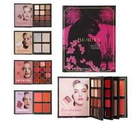 Yongmcxhhj Paletas De Maquillaje,4 Capas Plegable Duradero Multifuncional Productos De Belleza | Sombra Ojos Belleza,Para Artistas Mujeres Bodas Graduación Oficinas Fiestas Viajes Diario