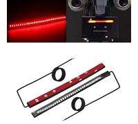 YONGMING Banda De Luz De Freno 12v Led Del Coche Motocicleta Que Ejecuta La Cola De Parada A Su Vez Luz De SeñAl,Luz Led Flexible, Rojo Y Amarillo, Paquete De 2