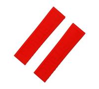 YONGNAGUI NASUNJIA 20mm 22mm 24mm negro azul rojo pulsera amarillo silicona goma reloj de reloj hebilla inoxidable ajuste for Navitimer/Avenger/Breitling Strap(Red,MATT BLACK BUCKLE_22MM)