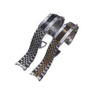 YONGNAGUI NASUNJIA Banda de reloj de acero inoxidable sólido de plata de 20 mm compatible con rol DateJust WatchBands Link Strap(Silver)