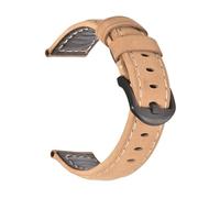 YONGNAGUI NASUNJIA Banda de reloj de cuero genuino de la cera de la moda 19 mm 20 mm 21mm 22mm 23mm 24mm reloj correas relojes banda banda brown azul negro(Crazy horse brown1-B,19mm)