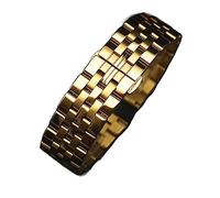 YONGNAGUI NASUNJIA Correa de banda de acero inoxidable 14mm 16mm 18mm 19 mm 20 mm 21mm mariposa hebilla Hombres Mujeres Reemplazo Pulsera Reloj Accesorios(Silver rose gold,14mm)
