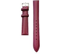 YONGNAGUI NASUNJIA Correa de cuero 12/14/16/18/19/20/21/22/24mm, correa de reloj de Material suave, correas de reloj de pulsera con hebilla de acero inoxidable de Color plateado(Purple,12mm)