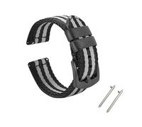 YONGNAGUI NASUNJIA Correa De Nailon De 18mm, 20mm, 22mm Y 24mm, Correa De Reloj Tejida, Pulsera De Repuesto De Liberación Rápida, Accesorios For Reloj(3bk2gy-black,24mm)