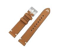 YONGNAGUI NASUNJIA Correa De Reloj De Cuero De 20mm, Correa De Repuesto, Hebilla Plateada For Hombres Y Mujeres, Accesorios De Reloj(Yellow)