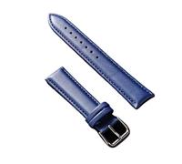 YONGNAGUI NASUNJIA Correa de reloj de cuero de vaca genuina, correa de reloj lisa Universal, pulsera de hombre y mujer, correa de reloj Compatible con reloj de 20mm y 24mm(Blue,19mm)