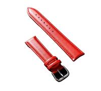 YONGNAGUI NASUNJIA Correa de reloj de cuero de vaca genuina, correa de reloj lisa Universal, pulsera de hombre y mujer, correa de reloj Compatible con reloj de 20mm y 24mm(Red,18mm)