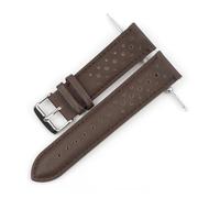 YONGNAGUI NASUNJIA Correa De Reloj De Cuero Genuino 18mm 20mm 22mm 24mm Pulsera Porosa Transpirable Pulsera De Reloj Costura Hecha A Mano For Hombres Correa De Reloj(Light Coffee_22mm)