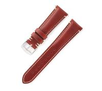 YONGNAGUI NASUNJIA Correa De Reloj De Cuero Genuino, Accesorios De Correa De Reloj De 20mm, 22mm Y 24mm, Correa De Reloj(Red_20mm)
