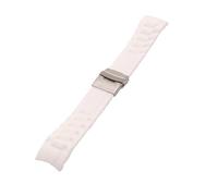 YONGNAGUI NASUNJIA Nuevo Correa De Reloj De Pulsera De Goma De Silicona Resistente Al Agua En 6 Colores, Repuesto De 22mm(White,20mm)