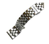 YONGNAGUI NASUNJIA Pulsera de la correa de reloj de acero inoxidable 14mm 16 mm 18 mm 19 mm 20 mm 21 mm mujeres hombres hombres sólidos metal cepillado reloj de reloj accesorios(Silver gold,19mm)