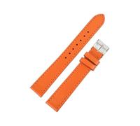 YONGNAGUI NASUNJIA Pulsera De Piel De Becerro De 12-22MM, Correa De Reloj De Cuero Genuino Hecha A Mano Con Patrón De Palma For Hombres Y Mujeres, Longitud 18/20/22CM(Orange,22MM_L-130 90MM)