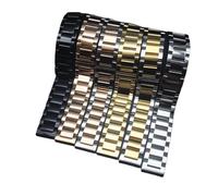 YONGNAGUI NASUNJIA Reloj banda premium sólido de acero inoxidable reloj correas de pulsera pulsera 16mm 18 mm 19 mm 20 mm 21 mm 22mm 24mm(Black,24mm)