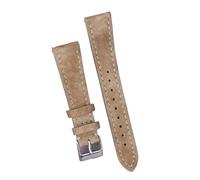 YONGNAGUI NASUNJIA Reloj De Gamuza Vintage 18mm 20mm 22mm Correa De Reloj De Liberación Rápida Accesorios De Correa De Pulsera De Cuero Genuino(Light coffee,22mm black buckle)