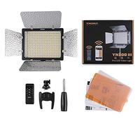 Yongnuo YN300 III - Lámpara LED para iluminación fotográfica (3200-5500° K, 150 led, 2280 lm), color negro