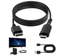 Yongst Adecuado para cable adaptador PS1 PS2 a HDMI, cable convertidor de audio de vídeo HD, soporta salida 720P 1080P, enlace de interfaz multimedia para consolas PS1 PS2, monitor de proyector y TV
