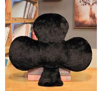 YongXinMY Almohada de fiesta de casino, cojín de felpa con patrón de cartas de juego, pala, club, corazón, diamante, almohadas de peluche suaves para sofá, cama, sala de estar, decoración del hogar