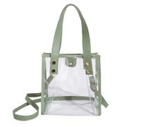 YongXinMY Bolso de hombro transparente para mujer, bolso de estadio impermeable de PVC con correa desmontable bolso grande transparente para concierto playa deportes viajes diario festival, Nº 1