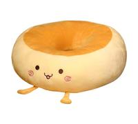 YongXinMY Bonito cojín redondo para asiento de pan, cojín de felpa estilo caricatura, adorable relleno de algodón PP suave y grueso, lavable, almohada decorativa para oficina, dormitorio, piso (#2)