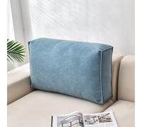 YongXinMY Cojines rectangulares grandes para respaldo de sofá, almohada suave y gruesa con soporte lumbar, funda extraíble para respaldo para sala de estar, sofá, cama, silla, asiento de coche (azul