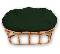 YongXinMY Funda de cojín doble impermeable Papasan - Funda de silla ovalada para exteriores con cremallera y lazos, protector antideslizante para asiento de jardín, patio, sofá biplaza, banco de 67 x