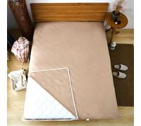 YongXinMY Funda de colchón de futón de suelo con cremallera - Protector de colchón de cobertura completa de color sólido, lavable, a prueba de polvo, desmontable, con cremallera, para colchón de suelo